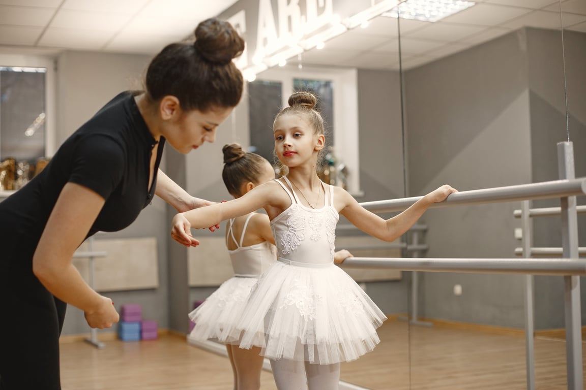 Ballerinas Having Ballet Class